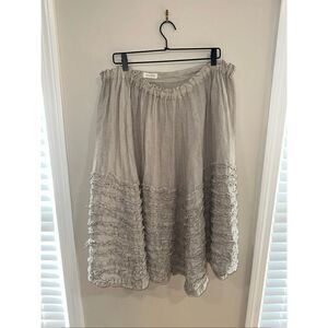 Krista Larson Ooh La La Ruffle Skirt One Size Beige